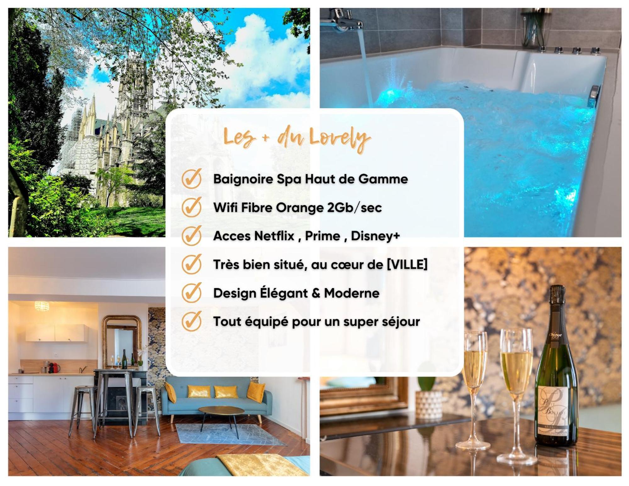 Apartment Le Lovely Cosy Jacuzzi Centre-ville Wifi *